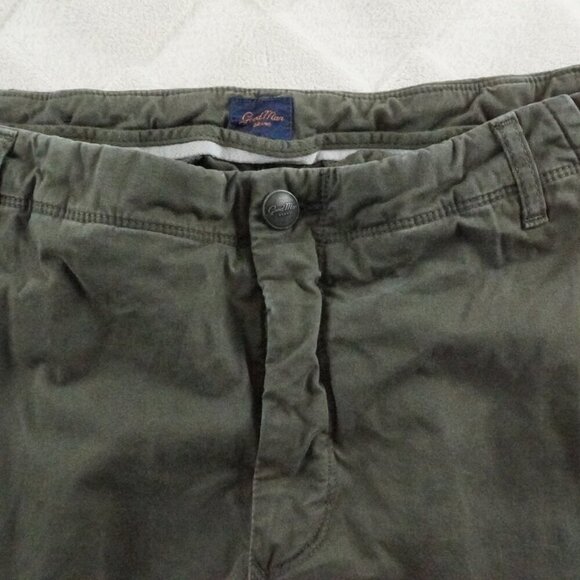 Good Man Brand Chino Pants Mens 36x34 Green Flat Front - Picture 4 of 12